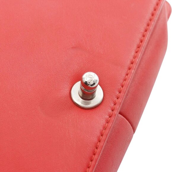 (S6) Chanel Shoulder Bag Red Lambskin - Picture 8 of 13